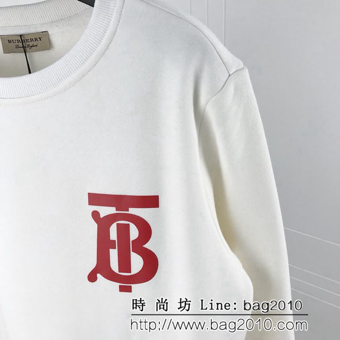 BURBERRY巴寶莉 BT壓膠印花系列 18ss秋冬新款 純棉加絨衛衣 男女同款 ydi1712